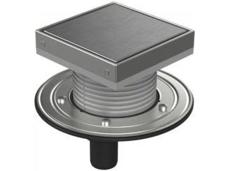 Technická sanita –  Chuděj PVSU 40 (univerzální) 150 x 150 mm, oceľ, Steel, K3, ano