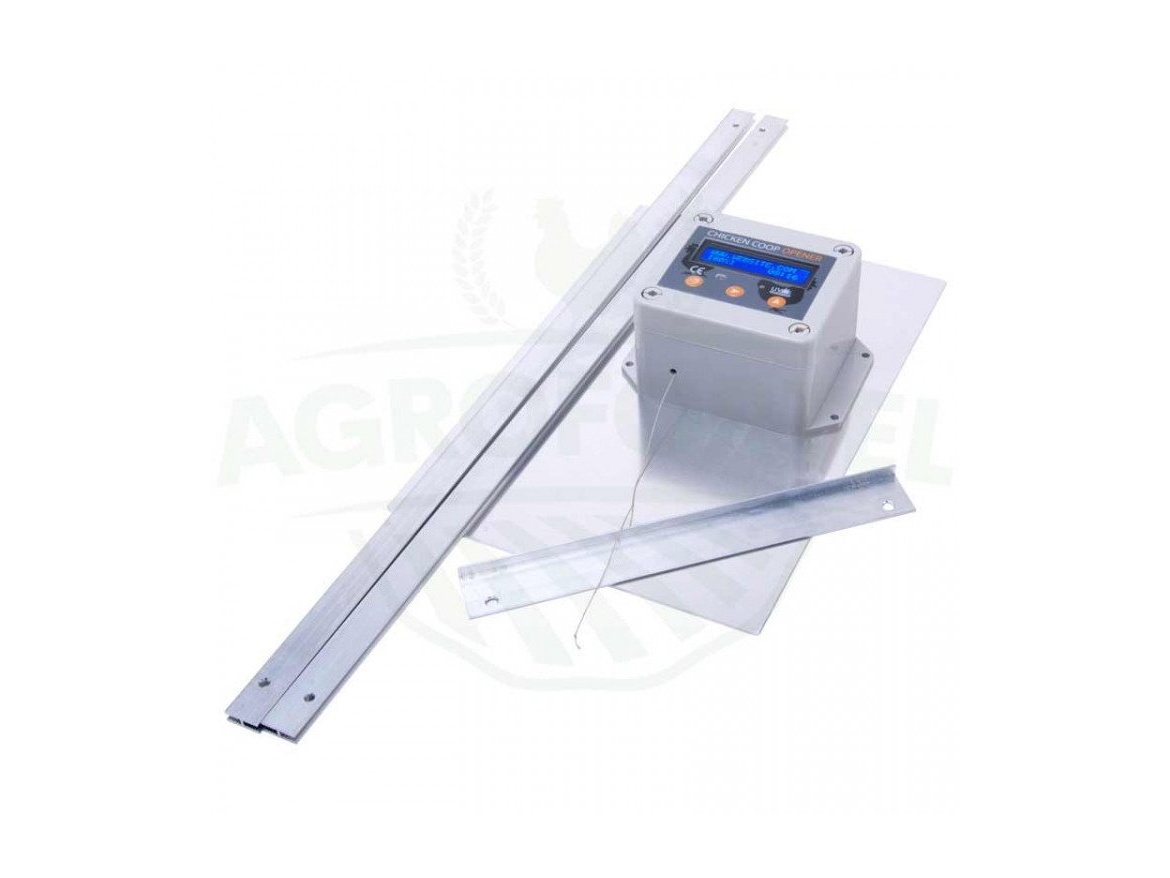 Scobax Automatická dvířka na kurník 2.0-komplet DUAL-baterie+adaptér