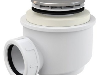 Příslušenství –  Alcadrain Vaničkový sifon A47CR 50, odpad 40 mm, chrom,  A47CR-50