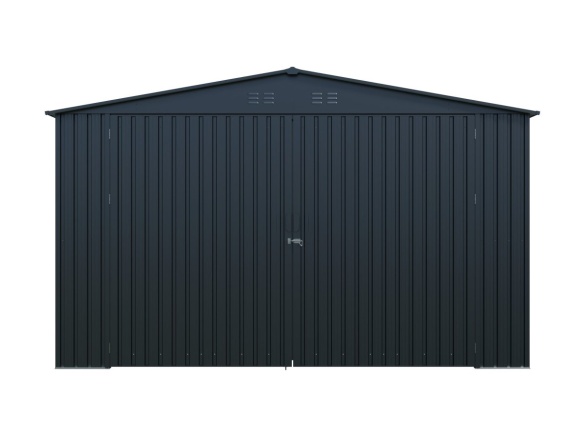 Kovová garáž 3,8 x 6 m so sedlovou strechou Antracit Riwall PRO RMCG 20x13 Anthracite