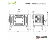 Öntöttvas kandalló kályha Kawmet P7 LB - 10,5 kW ECO
