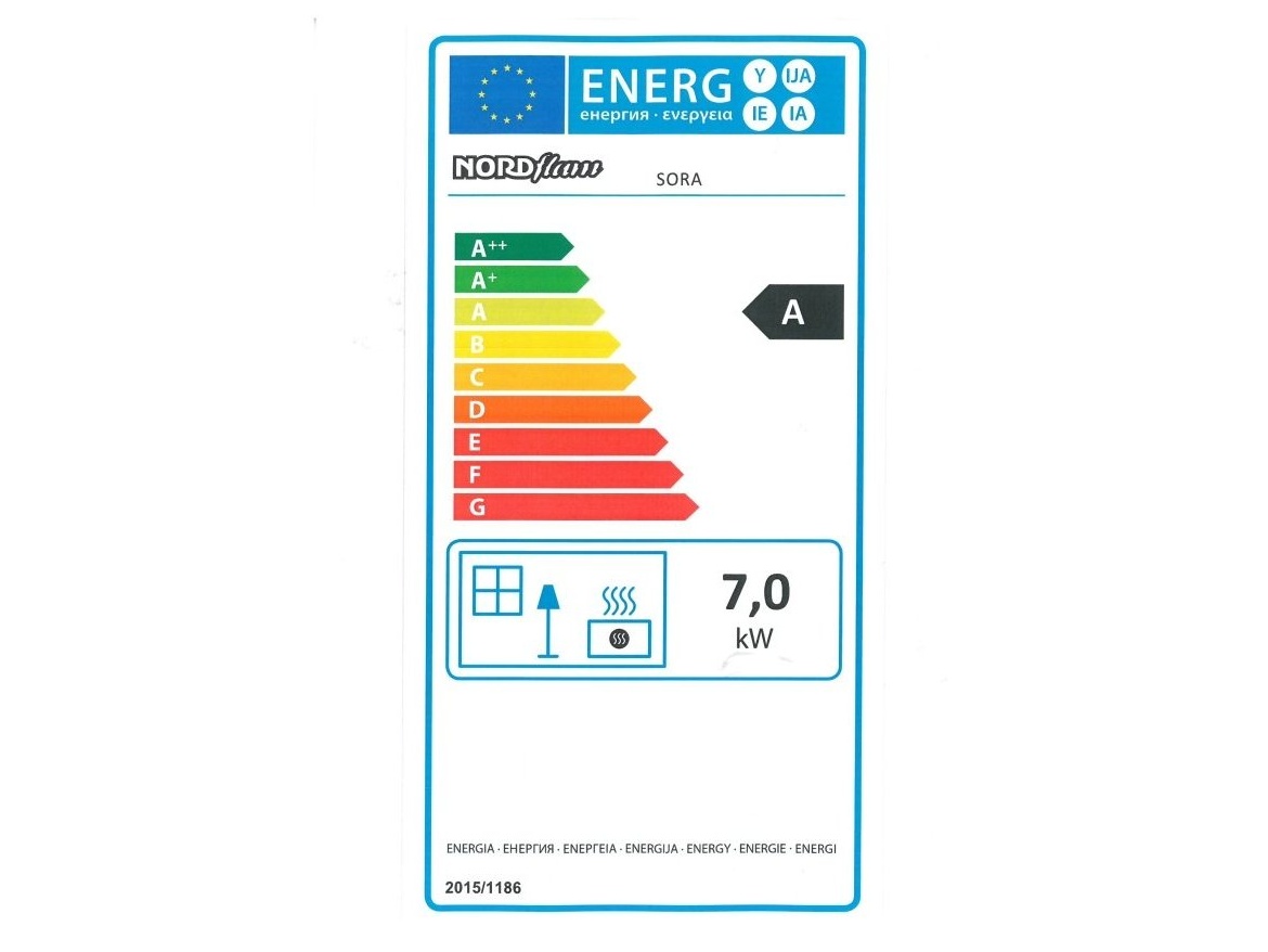 Liatinové krbové kachle s externým prívodom vzduchu NORDflam SORA Eko - 7 kW