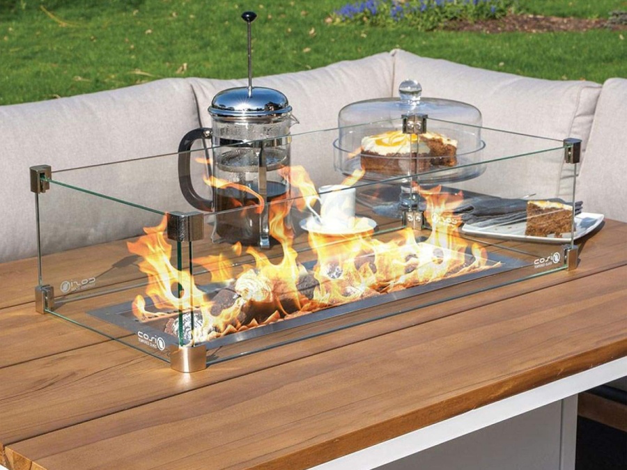 Stôl s plynovým ohniskom COSI Cosiloft 120 Wood