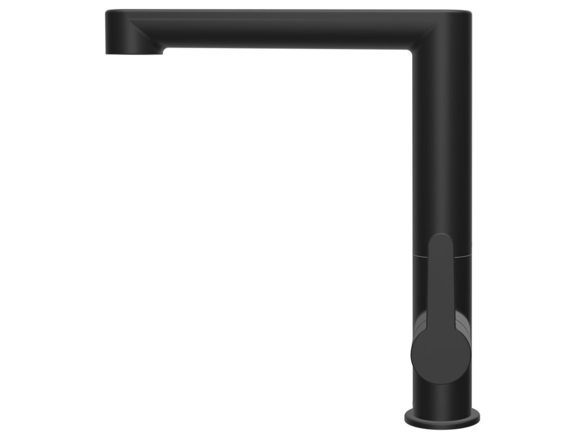 Ravak PU 016.20BL Umyvadlová stojánková baterie 269 mm s otočným ramínkem, bez výpusti, černá