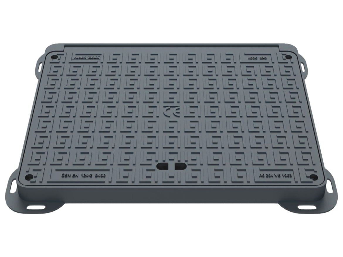 Poklop s rámem, pantem a těsněním D400 Vlček Liboc