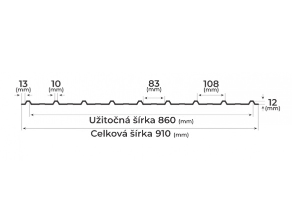 Trapézový plech Bilka T12