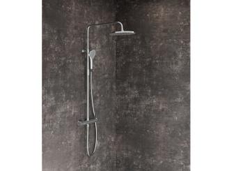 Sprchové sloupy – Ravak DS 091.00CR Sprchový sloup netermostatický, posuvný, se sprchovým setem, chrom