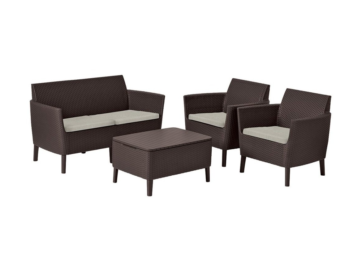 Keter Zahradní set  Salemo 2 Seater Sofa - hnědá / béžová