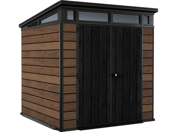 Plastový zahradní domek Keter Signature 7x7 Walnut, s podlahou