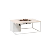 COSI Stůl s plynovým ohništěm - typ Cosiloft 120 bílý / kamenná deska