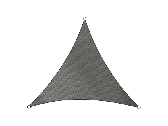 Stínící plachta COMO trojúhelníková antracitová 5x5x5m