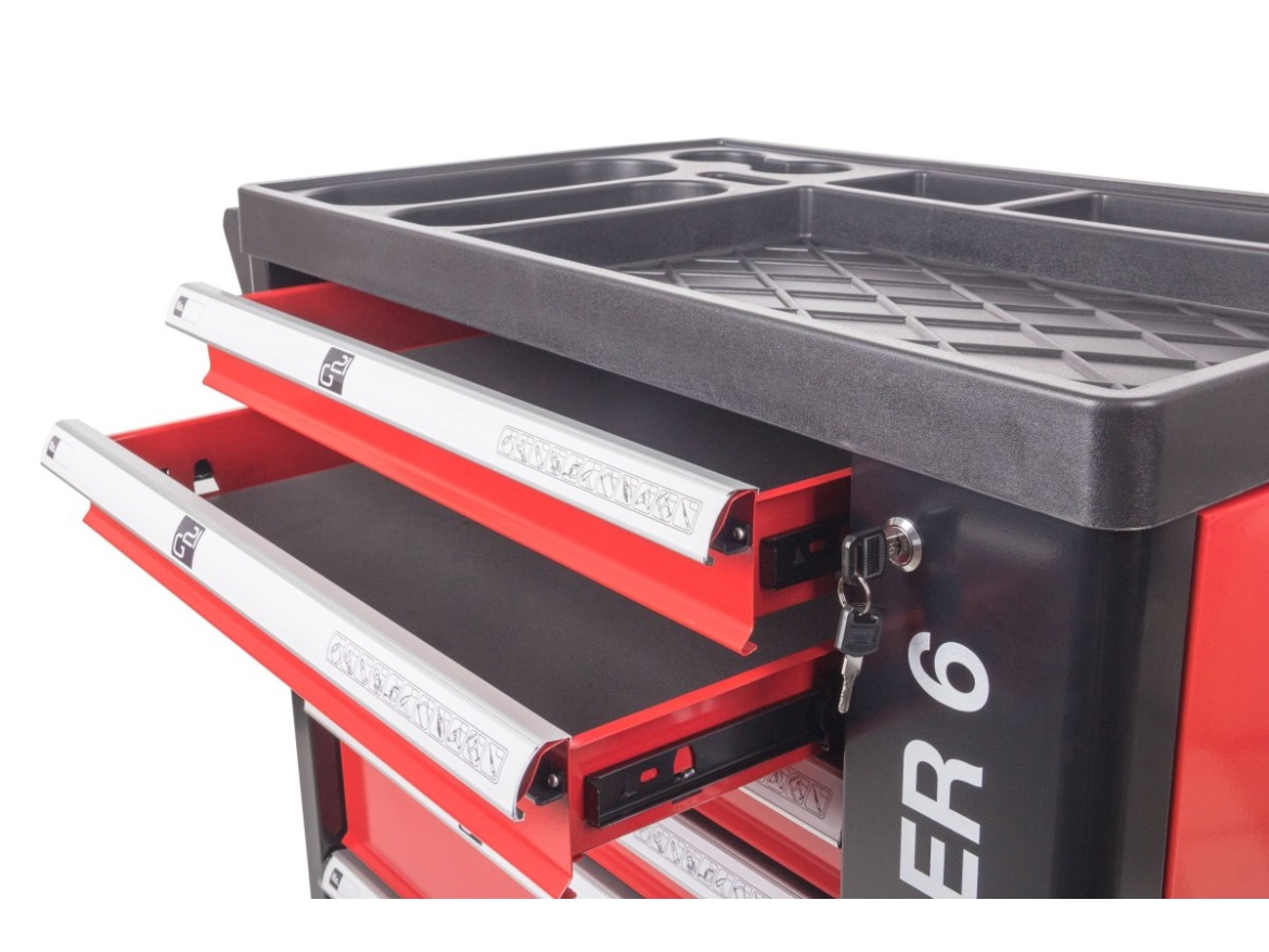 G21 Dílenský vozík  Cooper 6, černo-červený
