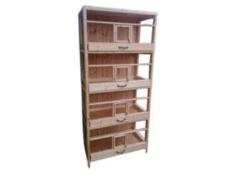 Ketrecek –  Česká Manufaktura Lovebird přírodní, 90 x 45 x 135 cm, Drobné ptactvo, Trojklec