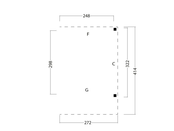 Wood open-sided barn extension Malmö