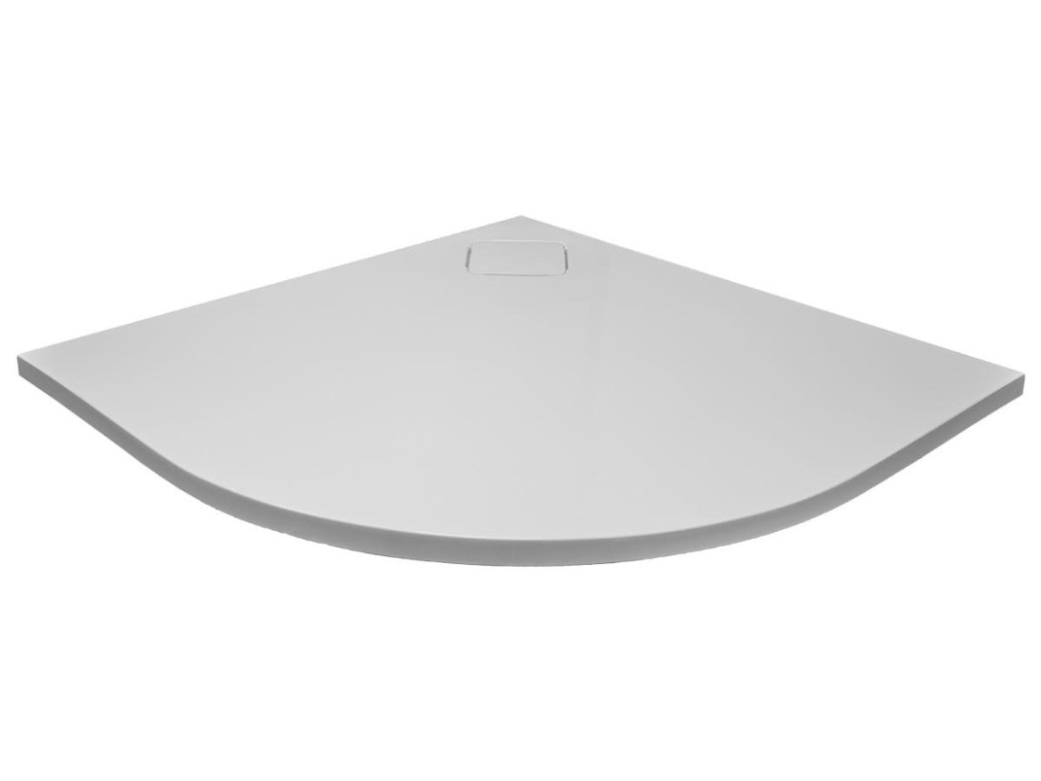 Lansanit Sprchová vanička LUX 900 x 900 mm, bílá, čtvrtkruh,  LANLUX90K