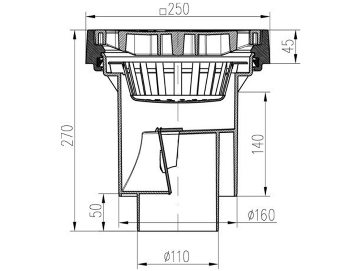 Vpusť Chuděj KVS/M 160