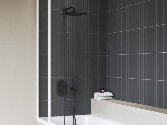 Ravak 986.20BLM Hlavová sprcha, 250x250 mm, Black Matt