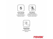 Ravak PU 022.20BLM Vaňová nástenná batéria bez sprchového setu, čierna matná