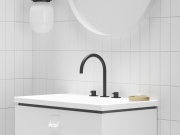 Ravak ES 018.60GLB Umyvadlová stojánková 3-otvorová baterie 270 mm bez výpusti, zlato kartáčované