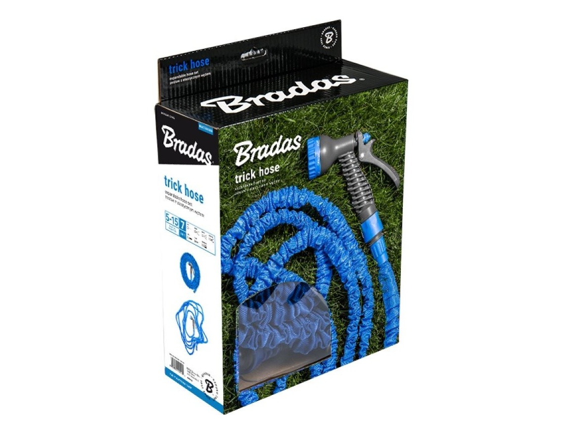 Bradas Komplet flexibilní zahradní hadice TRICK HOSE 5-15m - modrá