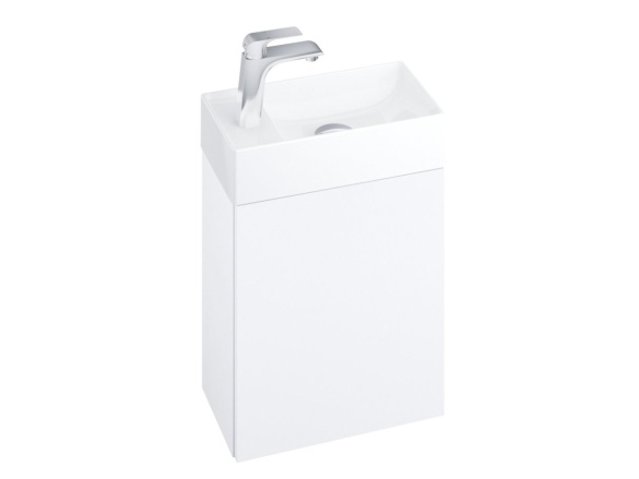 Ravak Umývátko Veda Slim 40, s otvorem pro baterii, bez přepadu, bílá matná