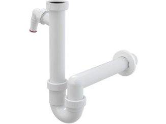 Kiegészítők –  Alcadrain Dřezový sifon A81 bez výpusti G 6/4", odpad 40 mm, s přípojkou,  A81-DN40