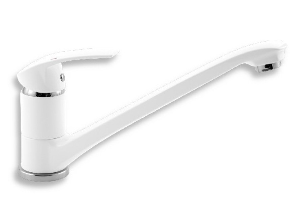 Novaservis Dřezová baterie Metalia 57, bílá/chrom, stojánková,  57091,1