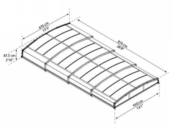 Zastřešení bazénu Palram Majorca