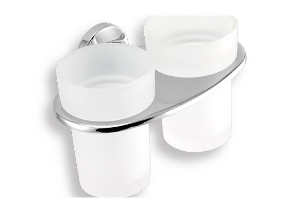 Novaservis Držák kartáčků a pasty dvojitý Metalia 11, sklo/chrom, , 0157,0