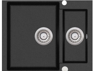 Dvojdřez –  Helika black metallic čierna