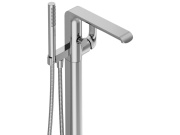 Ravak FL 080.20BLM.RB07A Vanová baterie do podlahy bez tělesa, se sprchovým setem, černá matná