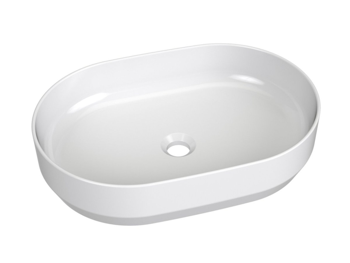 Ravak Umývadlo Zeta Slim 55, bez otvoru pre batériu, bez prepadu, biela