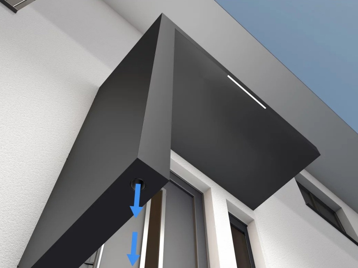 Bejárati előtető Gutta Guttavordach BS/B PLUS LED strip