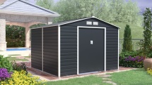 Lemezből készült kerti ház G21 GAH 706 - 277 x 255 cm, antracitový