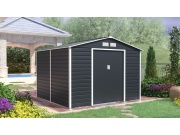 Plechový zahradní domek G21 GAH 706 - 277 x 255 cm, antracitový