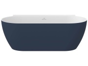 Ravak Vana Freedom Wall II Tec 170x87, volně stojící, Deepsea Blue/bílá, krytka odtoku bílá/černá/chrom