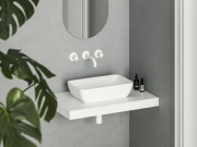 Ravak Umývadlo Uni Slim R 50, bez otvoru pre batériu, bez prepadu, biela matná