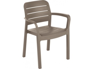 Keter – Keter Zahradní židle TISARA - 53 x 58 x 83 cm - cappuccino