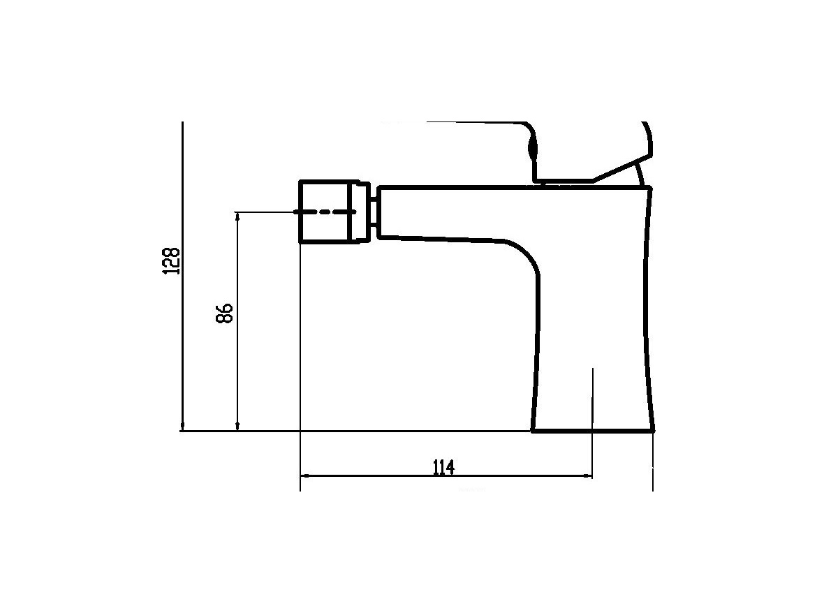 Novaservis Bidetová baterie Nobless Tina, bílá/chrom, stojánková, s výpustí,  38011,1