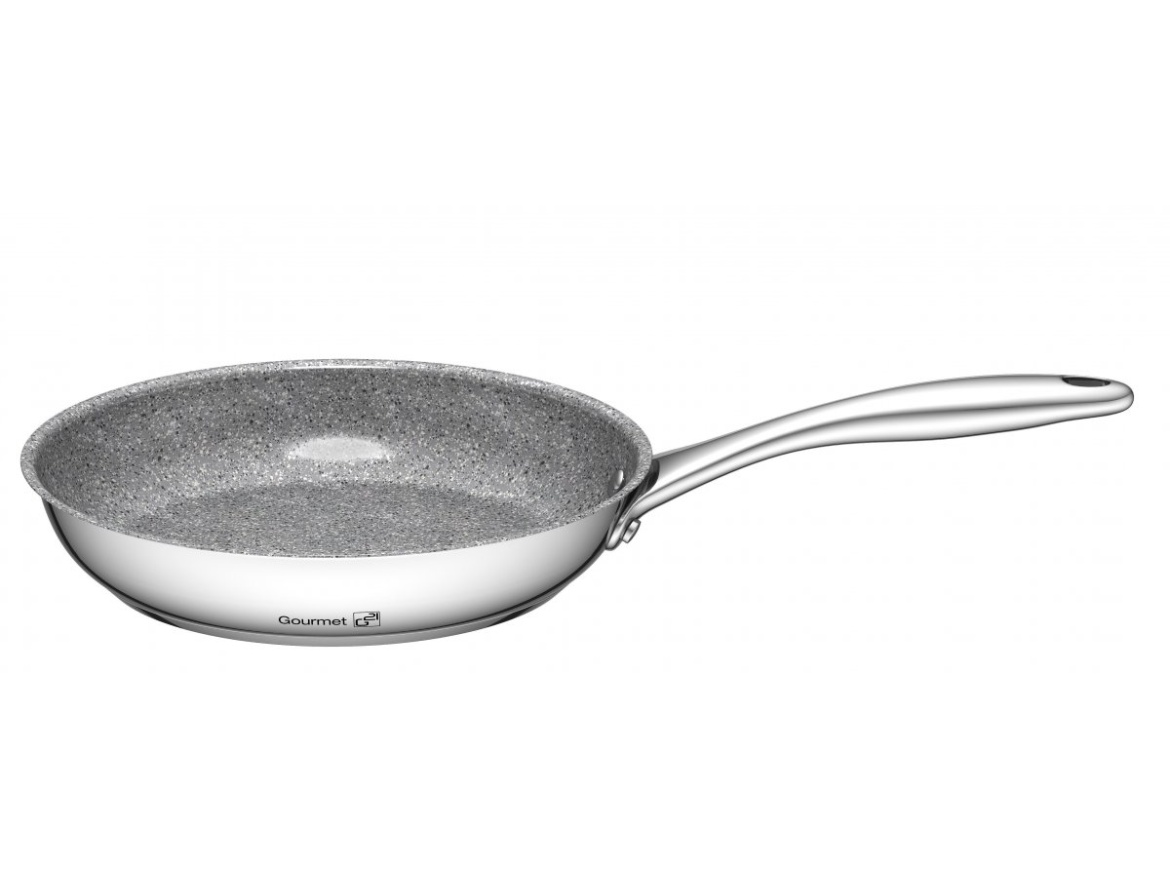 G21 Pánev  Gourmet Miracle 28 cm s poklicí, nerez/greblon