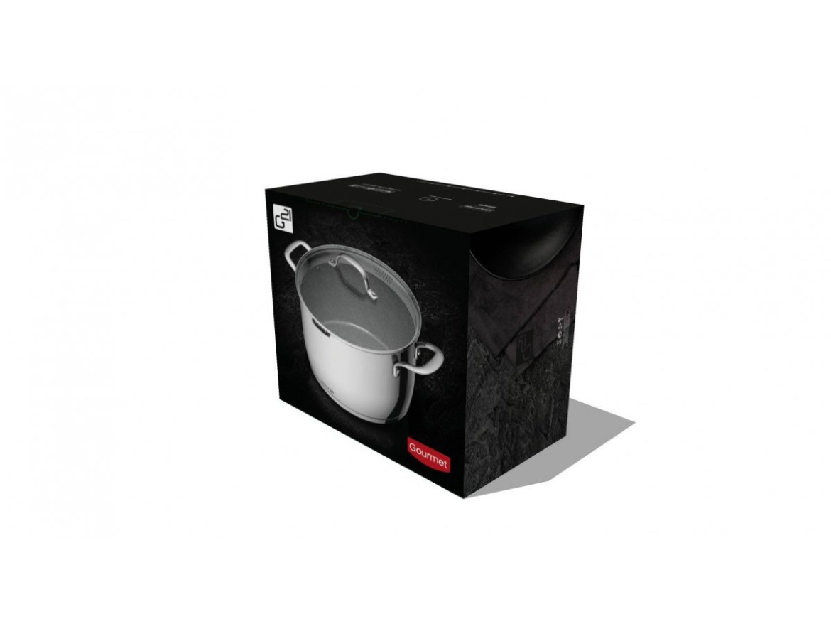 G21 Hrnec  Gourmet Miracle s cedníkem 28 cm s poklicí nerez/greblon