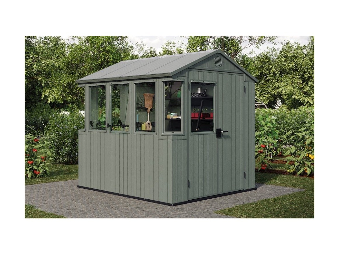 Plastový zahradní domek Keter Keter Darwin Potting Shed 2v1 - zelený