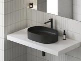 Ravak Umývadlo Ceramic Slim O 55, bez otvoru pre batériu, bez prepadu, biela
