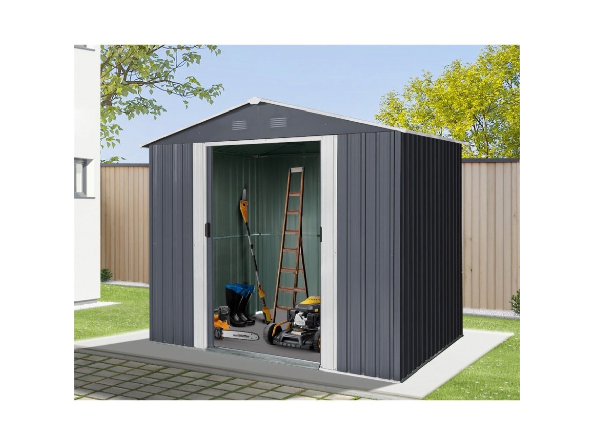 Lemezből készült kerti ház Riwall PRO RMSA 6x8 Anthracite