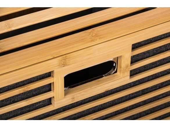 G21 Koš na prádlo  30 l s policemi, bambusový