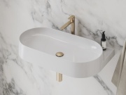 Ravak Umyvadlová pileta ClickClack/pevná, Rose Gold Brushed