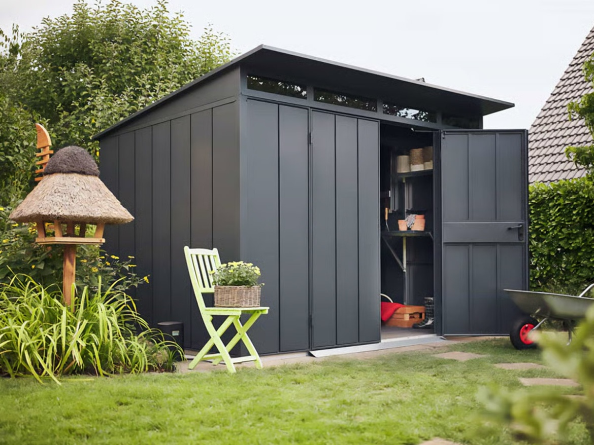 Plechový zahradní domek Hörmann Berry Modern pultová střecha