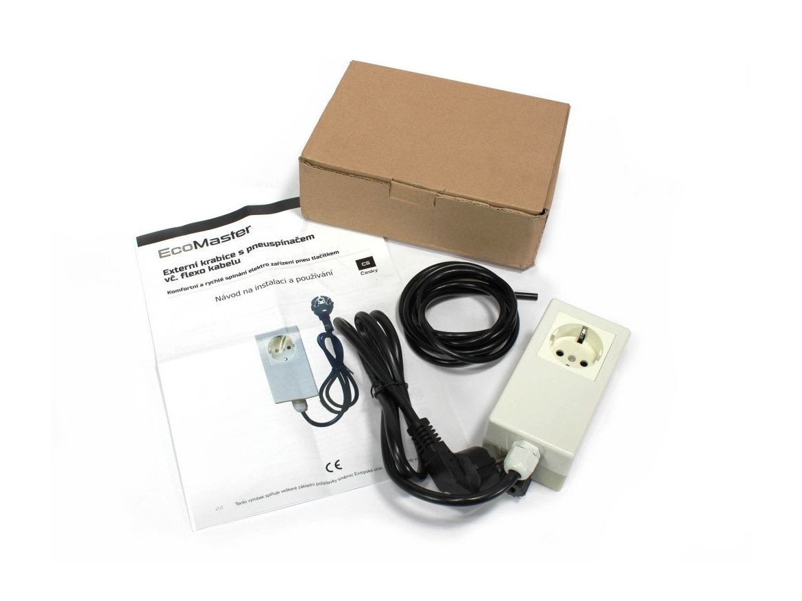 Příslušenství k drtičům EcoMaster Externí krabice s pneuspínačem včetně flexokabelu