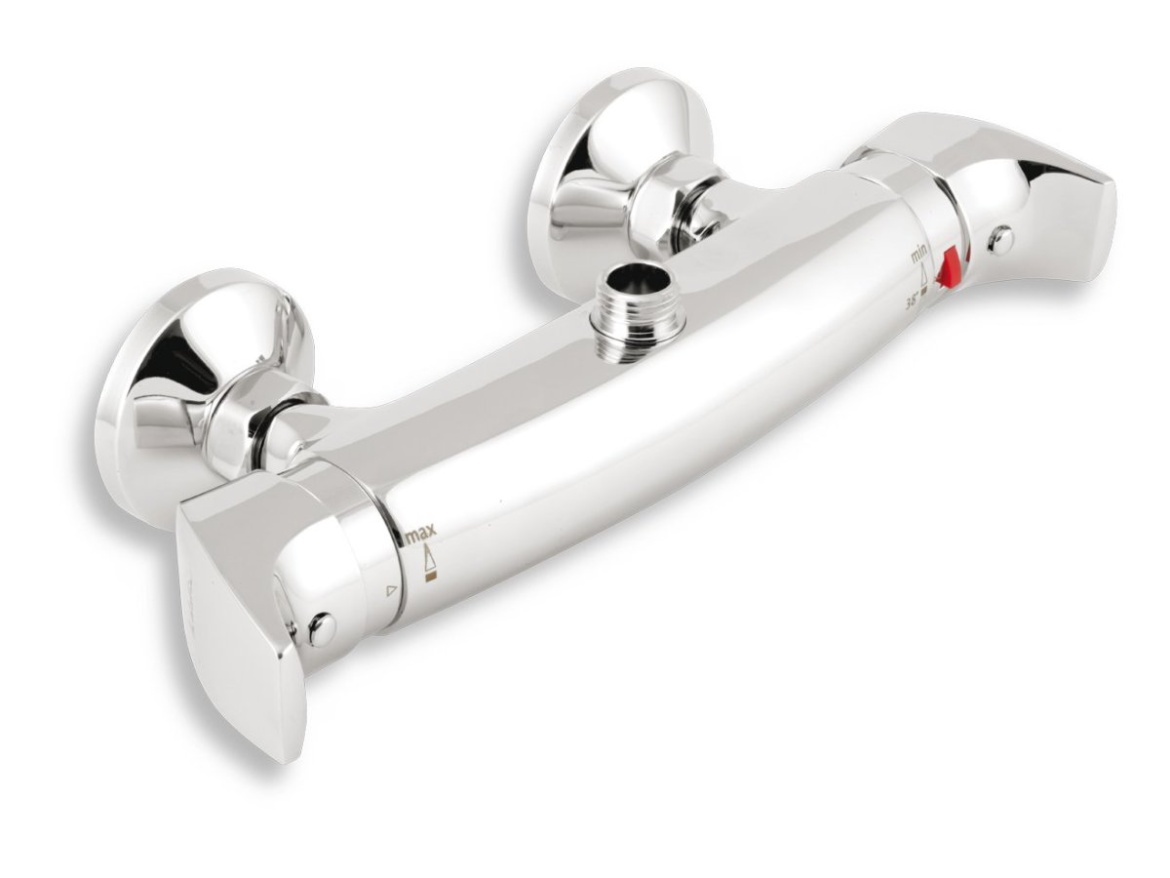 Novaservis Sprchová baterie Metalia 57 150 mm, chrom, nástěnná, termostatická, bez příslušenství,  57962/1,0