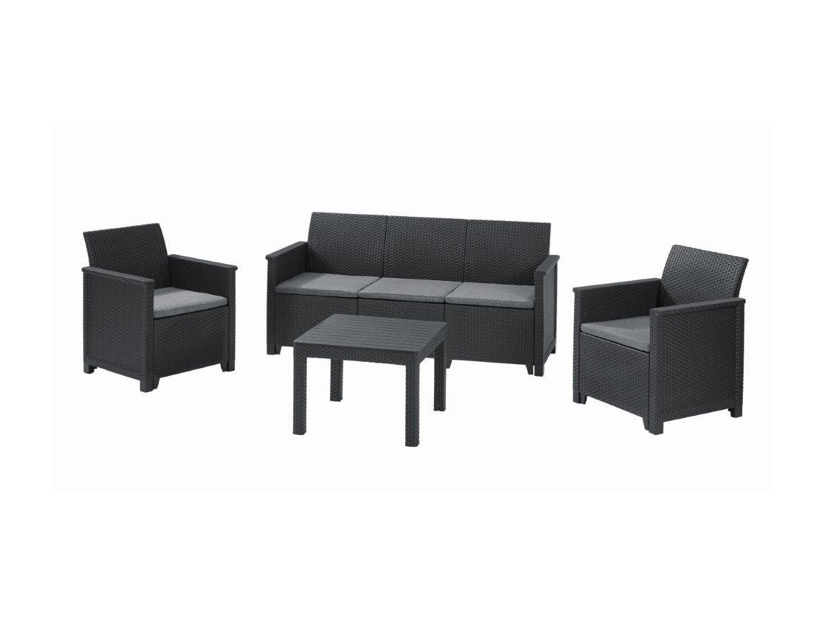Keter Zahradní nábytek  Elodie/Emma 5místný set grafitový